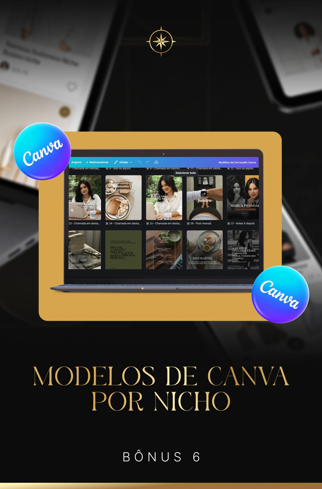 Bonus 6 Modelos de Canva por Nicho (Pack de Templates)